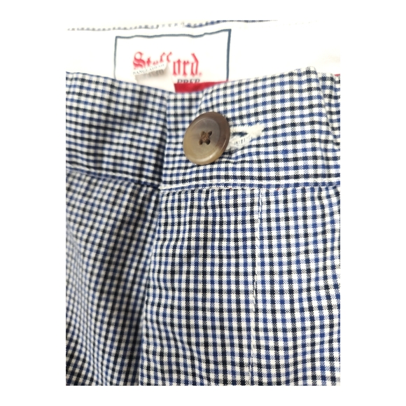 Stafford Prep Micro-Check Straight Leg Cotton Pants - Picture 6 of 8